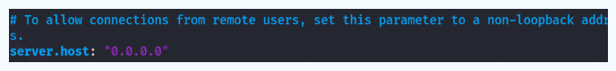 Editing kibana.yml