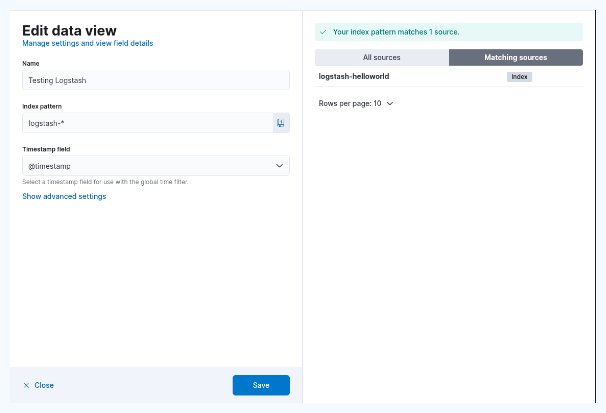 Kibana Helloworld View