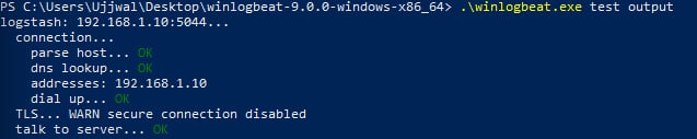 Winlogbeat Logstash Connection